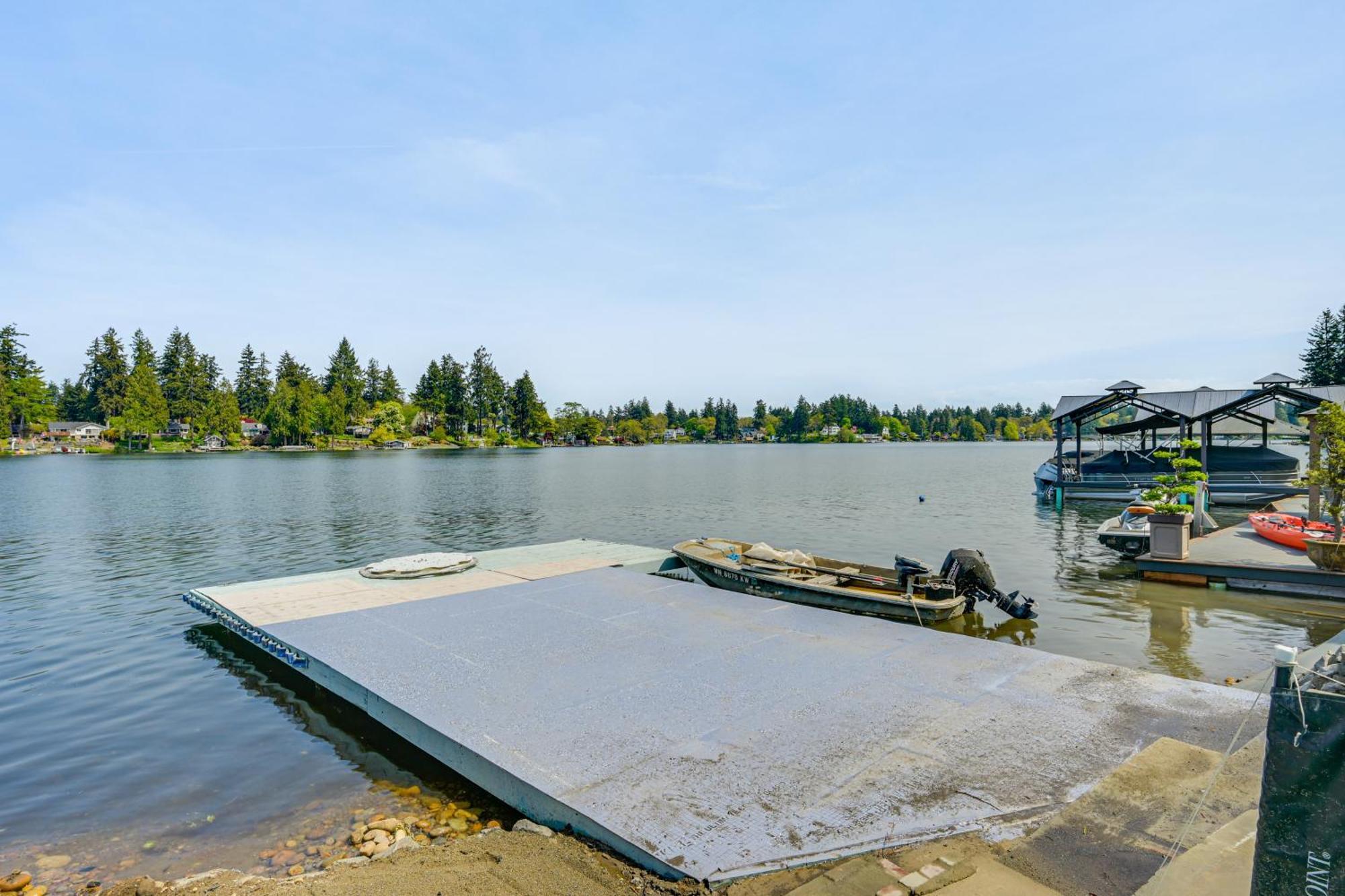 Tacoma Home On Steilacoom Lake With Dock! Extérieur photo