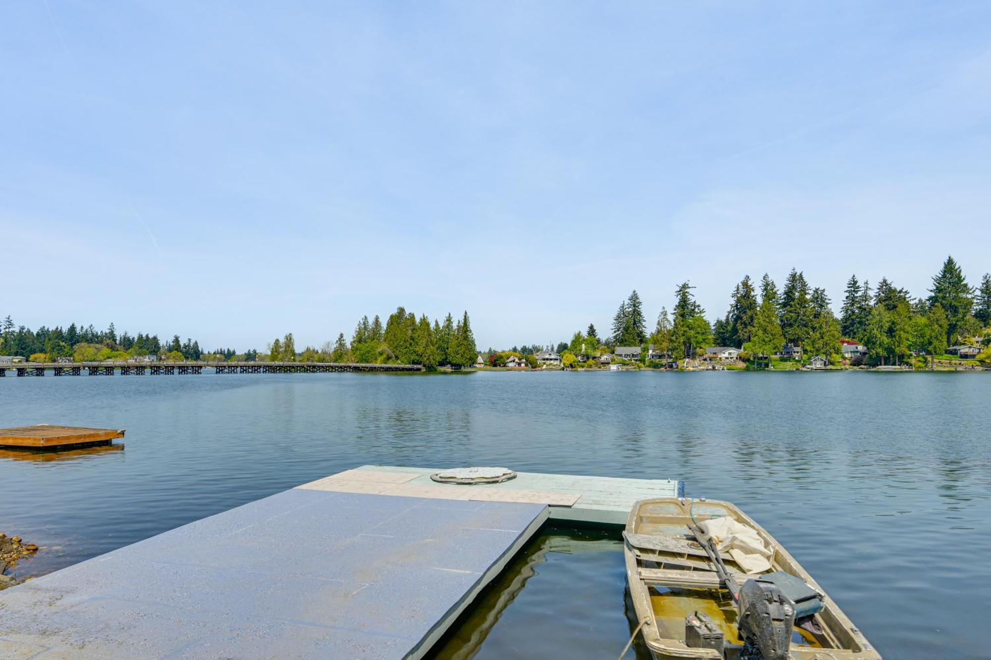Tacoma Home On Steilacoom Lake With Dock! Extérieur photo